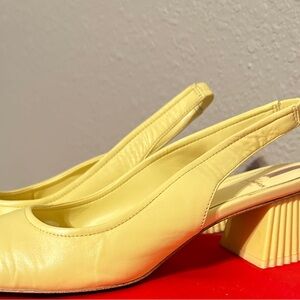 Elegant Yellow Slingback Women's Shoes